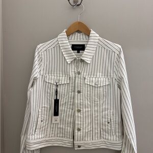 Liverpool White Striped Women's Jacket